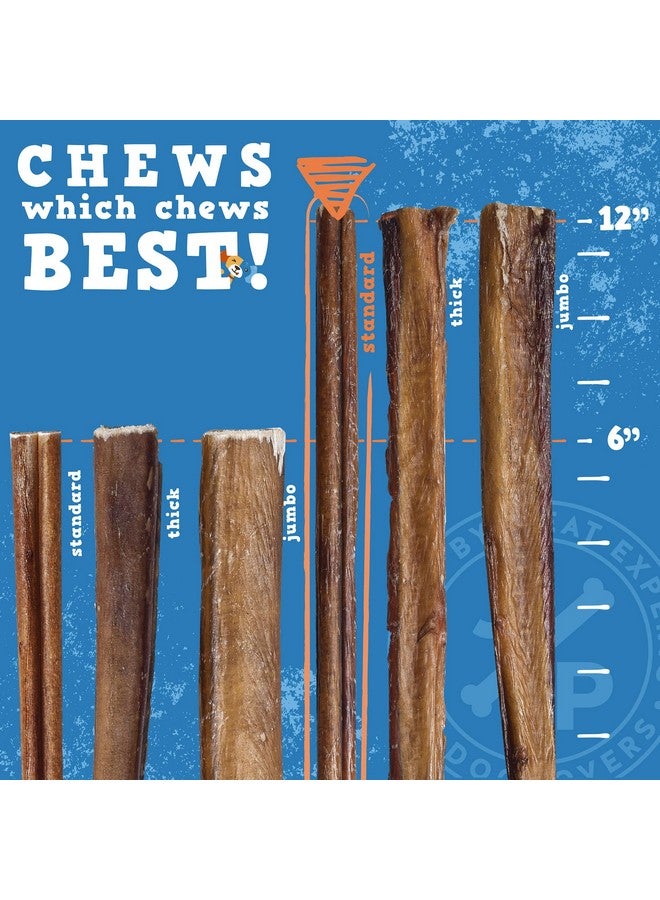 Jack&Pup Thick Bully Sticks | 12 Inch Bully Sticks For Large Dogs Aggressive Chewers | Single Ingredient, Odor Free, Long Lasting Dog Chews (10 Pack) - Image 4