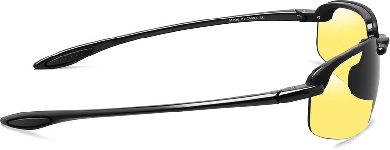 JULI Eyewear نظارات JULI الرياضية للرجال والنساء إطار TR90 بدون حواف للجري وصيد الأسماك والبيسبول والقيادة MJ8001 - Image 3