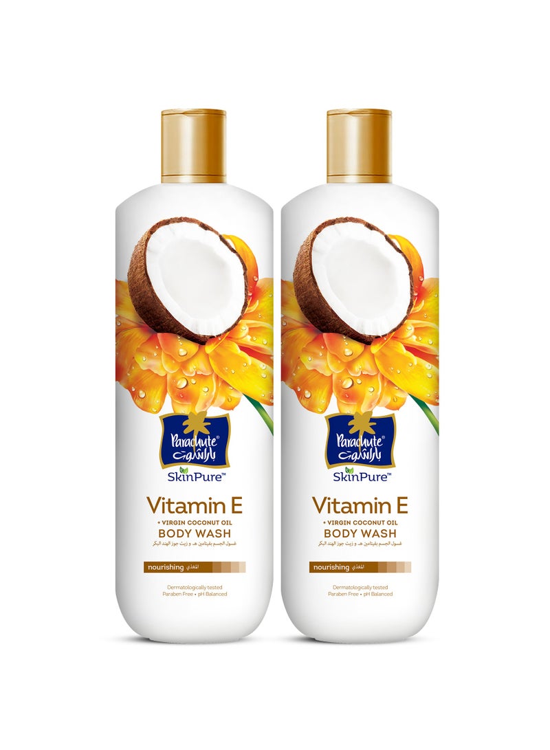 Parachute Skin Pure Body Wash Vitamin E Twin Pack