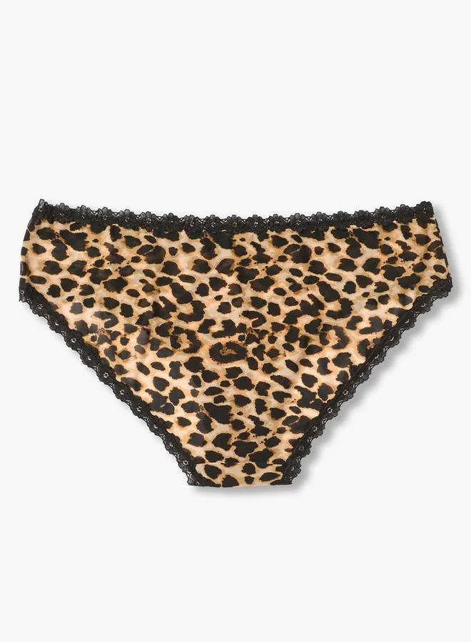 سبلاش فيڤ Bikini Briefs Mid Rise Animal Print