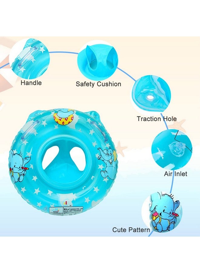 Sealive Baby Pool Float Infant Seat Boat Inflatable Swimming Ring Trainer Waist Pool Float With Double Handle Childrens' First Swim Floaties Bathtub Toys Pool Accessories For Kids Toddlers - Image 5