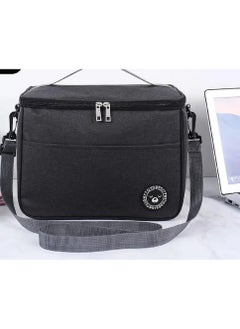 RATSAW Insulated Lunch Box Bag Waterproof Lunch Bags for Women Man Office Work School Picnic Fishing Hiking Travel Thermal Leak Proof Cool Bag Tote Bag with Shoulder Strap Black  - Image 5