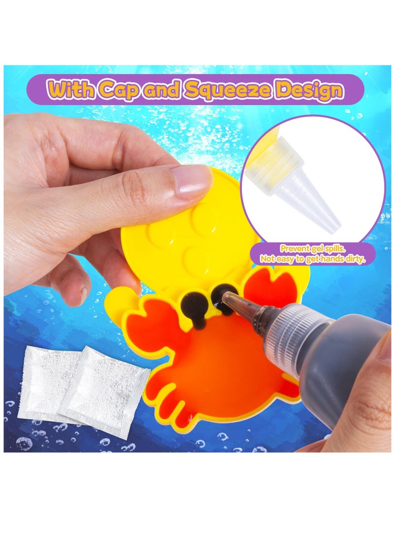 Excefore DIY Magic Water Gel Bead Sensory Toy Magic Water Elf Kit Handmade 3D Aqua Park Set with Double Sided Mold Sea Creatures Colorful Educational Toys for Kids 3+ Girls Boys Birthday Gift - Image 4