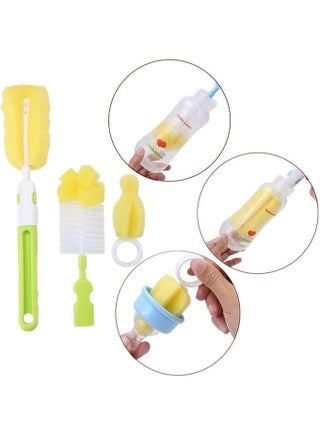 6 PACK Baby Bottle Cleaning Brushes Set, Includes Nipple Cleaner & Long Handle for Narrow Neck Glass Bottles, Water Bottle & Straw Cleaner, Multicolor - view 3