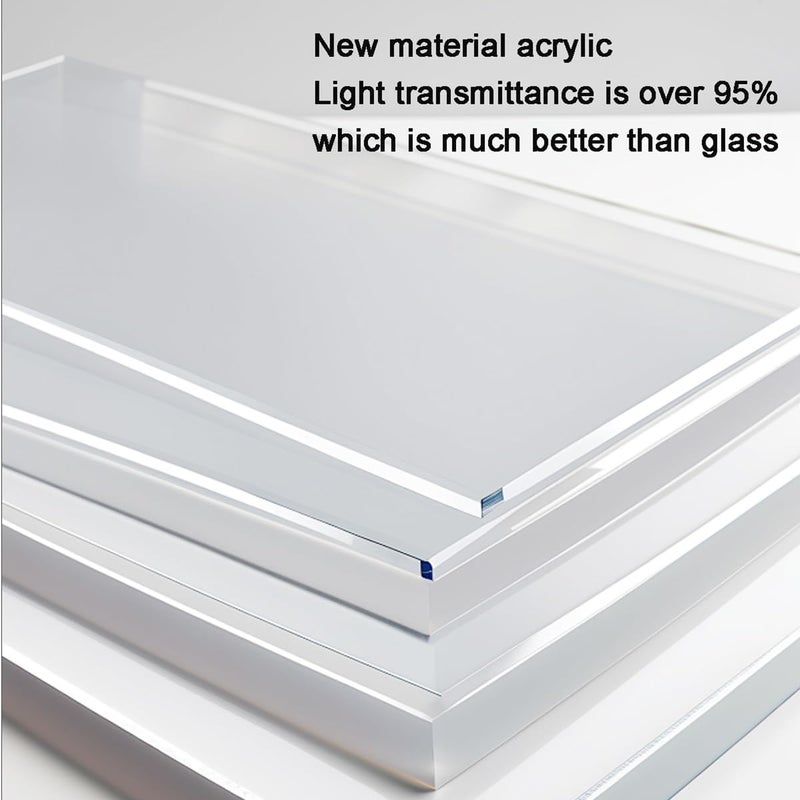 Slasa Acrylic C Shape Side Table 30x30x65 cm Clear 10 mm Thick End Table - Image 2