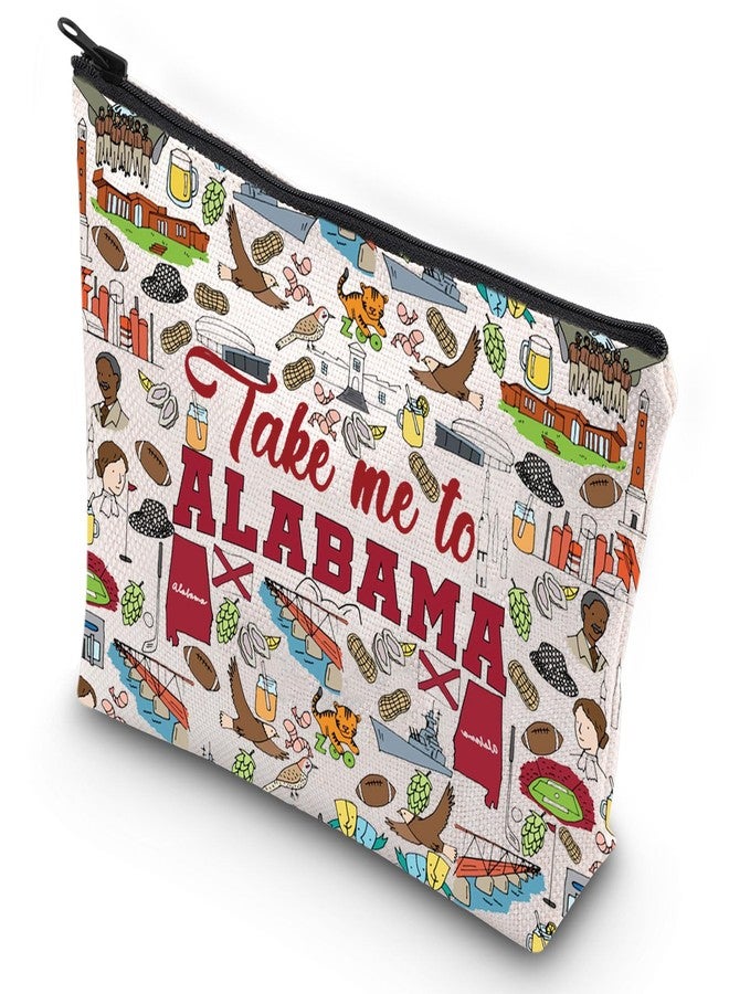 G2TUP Alabama State Travel Cosmetic Bag Alabama Landmarks Souvenirs Gift Take Me To Alabama Zipper Pouch Bag Alabama Merch (Alabama) - Image 1