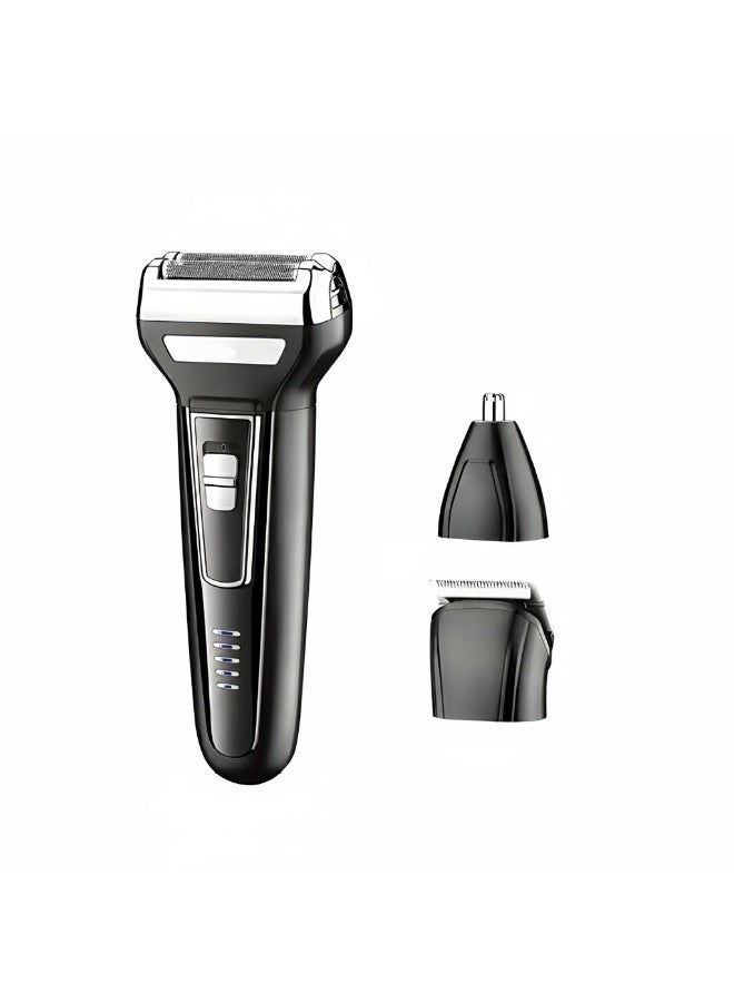 مكنة حلاقة 3 في 1 كهربائية KM-6558 متعددة الوظائف للاستخدام المنزلي والمهني بشفرات ستانلس ستيل تستخدام 60 دقيقة  متواصل بتصميم هادئ ولون اسود - Image 1