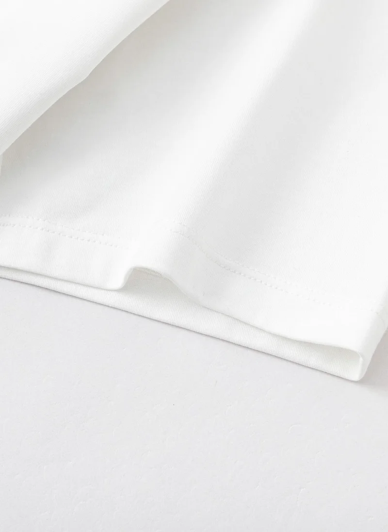 Balabala White Kids Girls Round v-neck short-sleeved T-shirt for Women | Best Price UAE