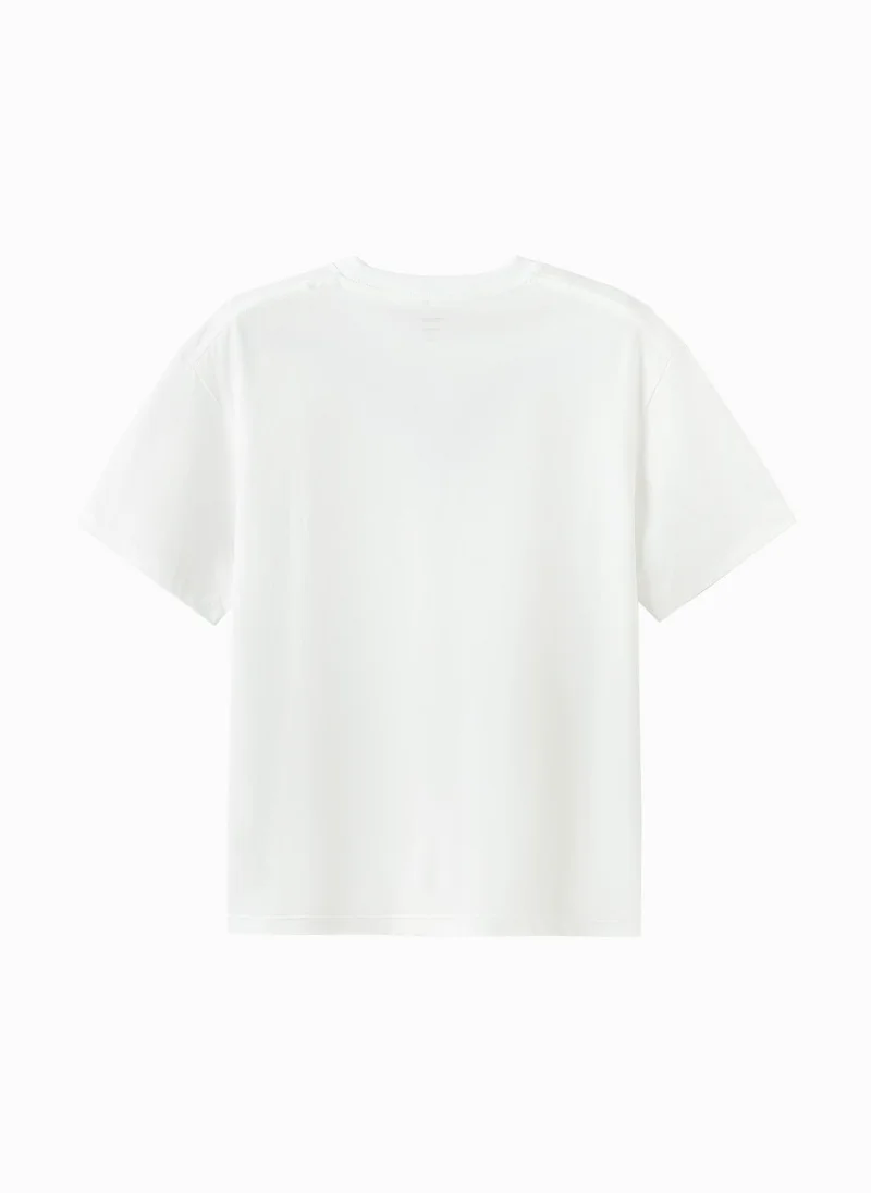 Balabala White Kids Girls Round v-neck short-sleeved T-shirt for Women | Best Price UAE