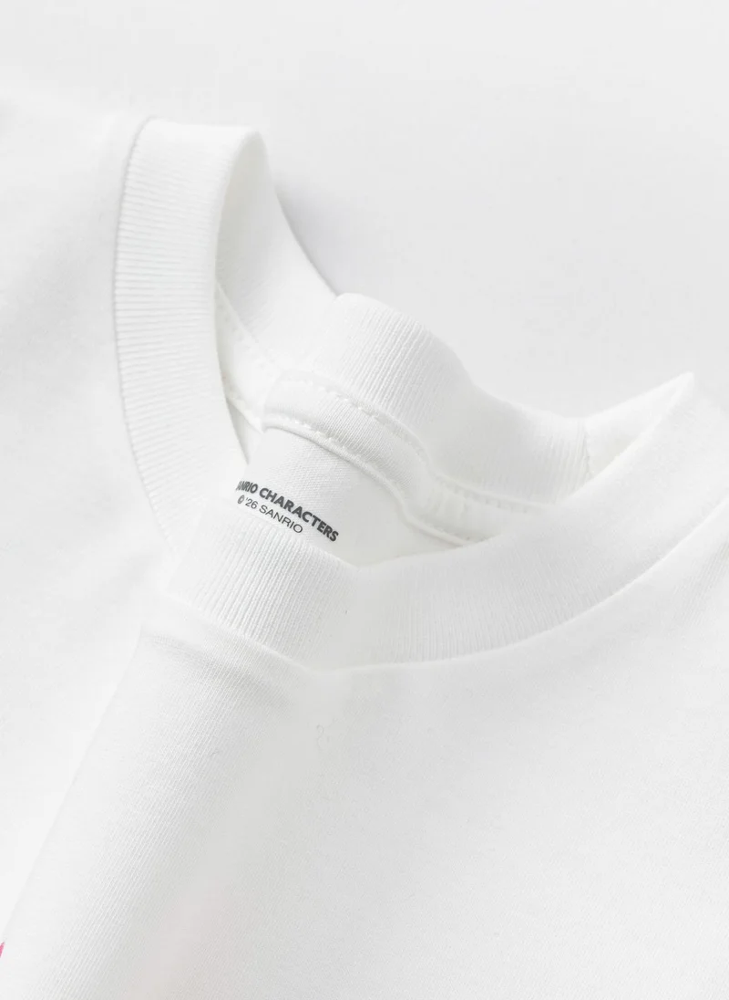 Balabala White Kids Girls Round v-neck short-sleeved T-shirt for Women | Best Price UAE