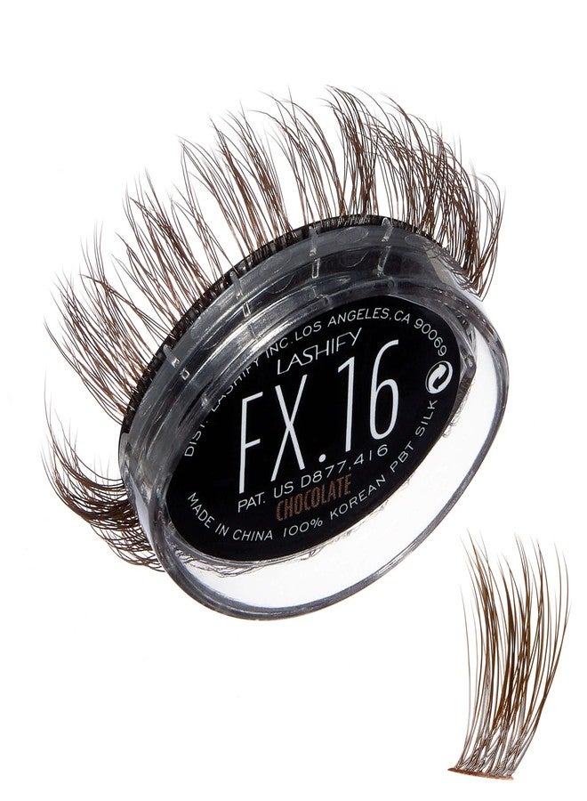 Lashify Fluffy FX 16mm Gossamer DIY Eyelash Extensions Refill, For The Most Curliest and Fluttery Appearance, Chocolate Color, Easy False Lashes - Image 1