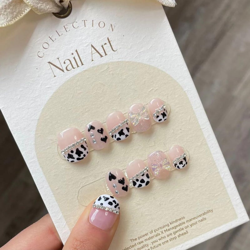 Yagzon Yagzon 24 Pieces Artificial Fake Nail Set Lightweight Long Lasting Easy To Use Quick Fix For Festivals Special Occasions - Image 1
