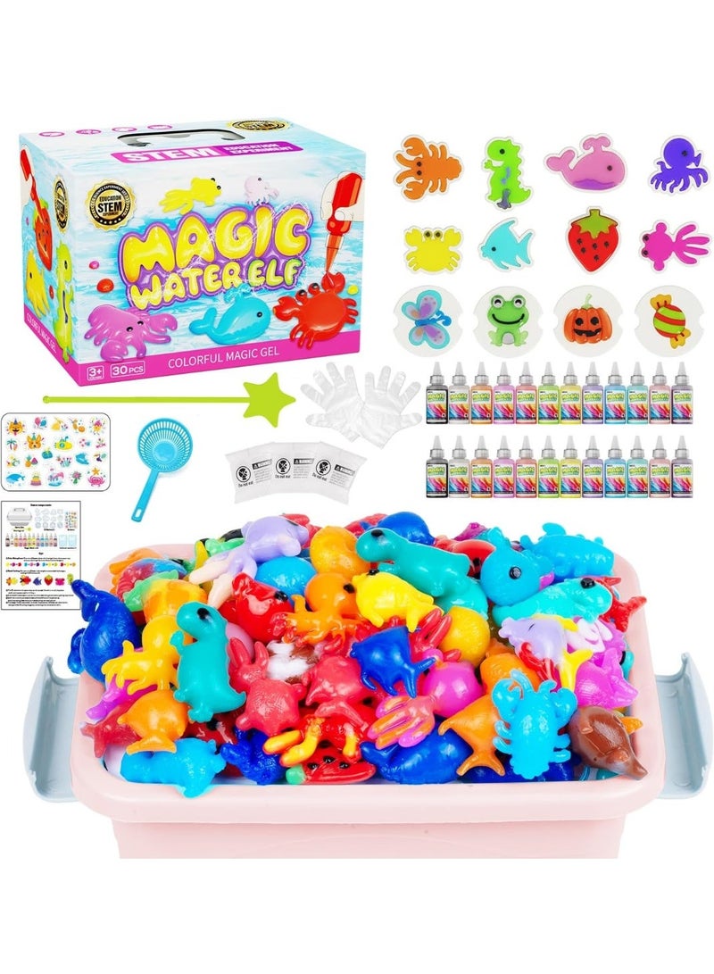 Magic Water Toy Kit, Aqua Fairy Water Gel Kit with 12 Magic Gels,12 Shape Molds, هدايا لعب عيد الميلاد للأطفال,DIY STEM Kits للأطفال الأولاد البنات لعب سن 3-12 (12 ألوان) - Image 1