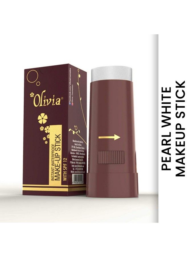 Olivia Instant Waterproof Shimmering Makeup Stick Concealer (Pearl White 15G Shade No.007W Spf 12) Shimmery Finish - Image 3