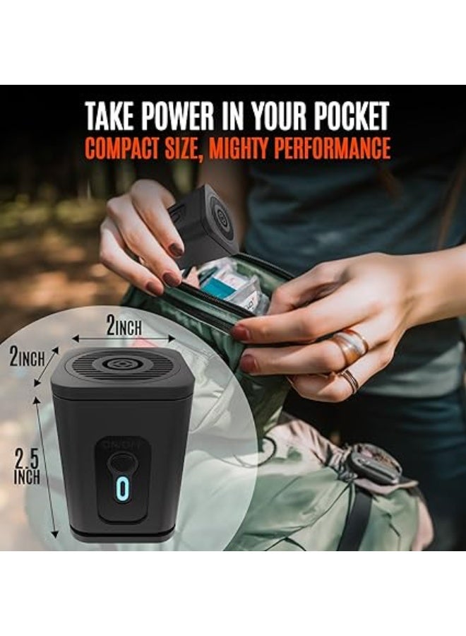 Portable Air Pump for Inflatables - 1200mAH Rechargeable Battery Powered Air Mattress Pump - Mini Air Pump for Air Mattress Bed, Pool Floats Inflator, Boat, Inflatable Cushions, Toys - Image 4