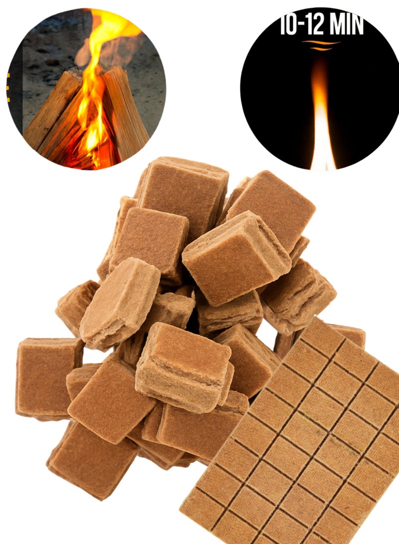 Outdoor Emarati Organic Firelighter Cubes – 64 Cubes | Natural, Odorless & Non-Toxic Fire Starters | Instant Ignition for Charcoal, Firewood, BBQ & Pizza Ovens - Image 1