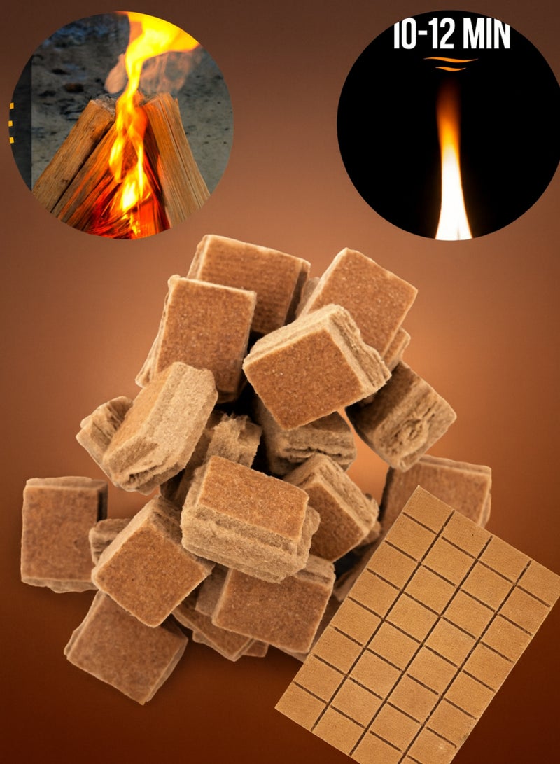Outdoor Emarati Organic Firelighter Cubes – 64 Cubes | Natural, Odorless & Non-Toxic Fire Starters | Instant Ignition for Charcoal, Firewood, BBQ & Pizza Ovens - Image 4