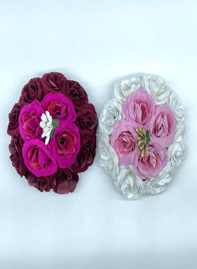Maahal Artificial Flower Juda Bridal Gajra Bun/HairAccessories For Women & Girls-Multi - Pack of 2 - Image 1