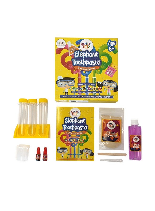 Genius Box - Play some Learning Elephant Toothpaste Science Activity Kit for 5 Years and Up: Birthday Gift, Return Gift, DIY, Educational Toy, Learning Kit, STEM Toy - Image 2