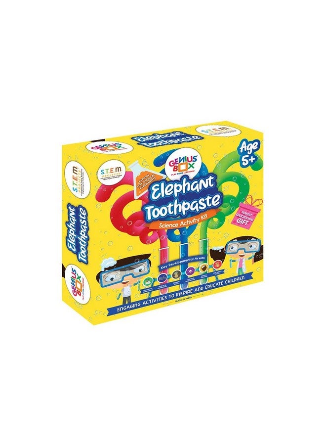 Genius Box - Play some Learning Elephant Toothpaste Science Activity Kit for 5 Years and Up: Birthday Gift, Return Gift, DIY, Educational Toy, Learning Kit, STEM Toy - Image 1