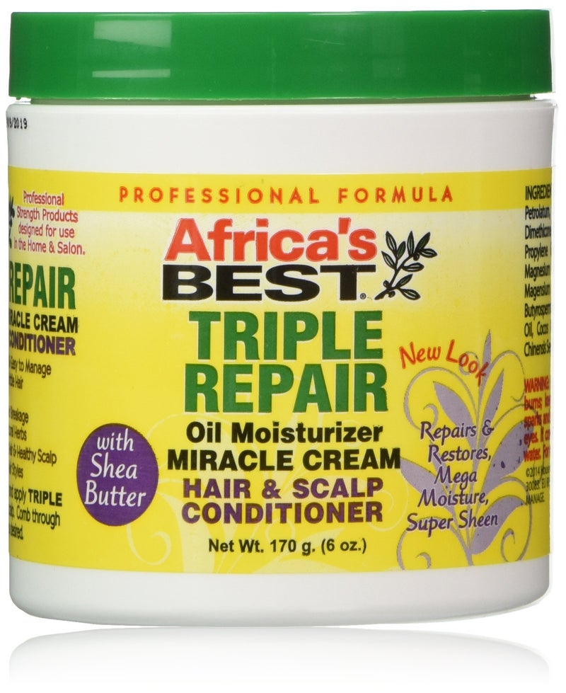 Africa's Best Triple Repair Oil Moisturizer Hair and Scalp Conditioner, 6 Ounce (Packaging May Vary) - Image 1