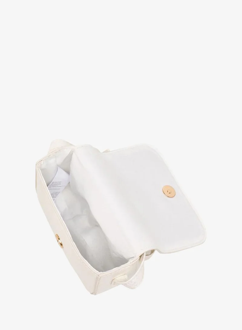 Flora Bella By Shoexpress WHITE Embellished Bow Crossbody for Women | Best Price UAE