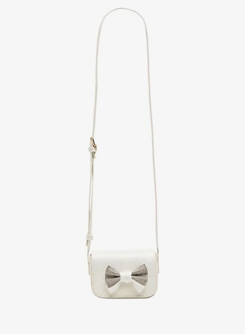 Flora Bella By Shoexpress WHITE Embellished Bow Crossbody for Women | Best Price UAE