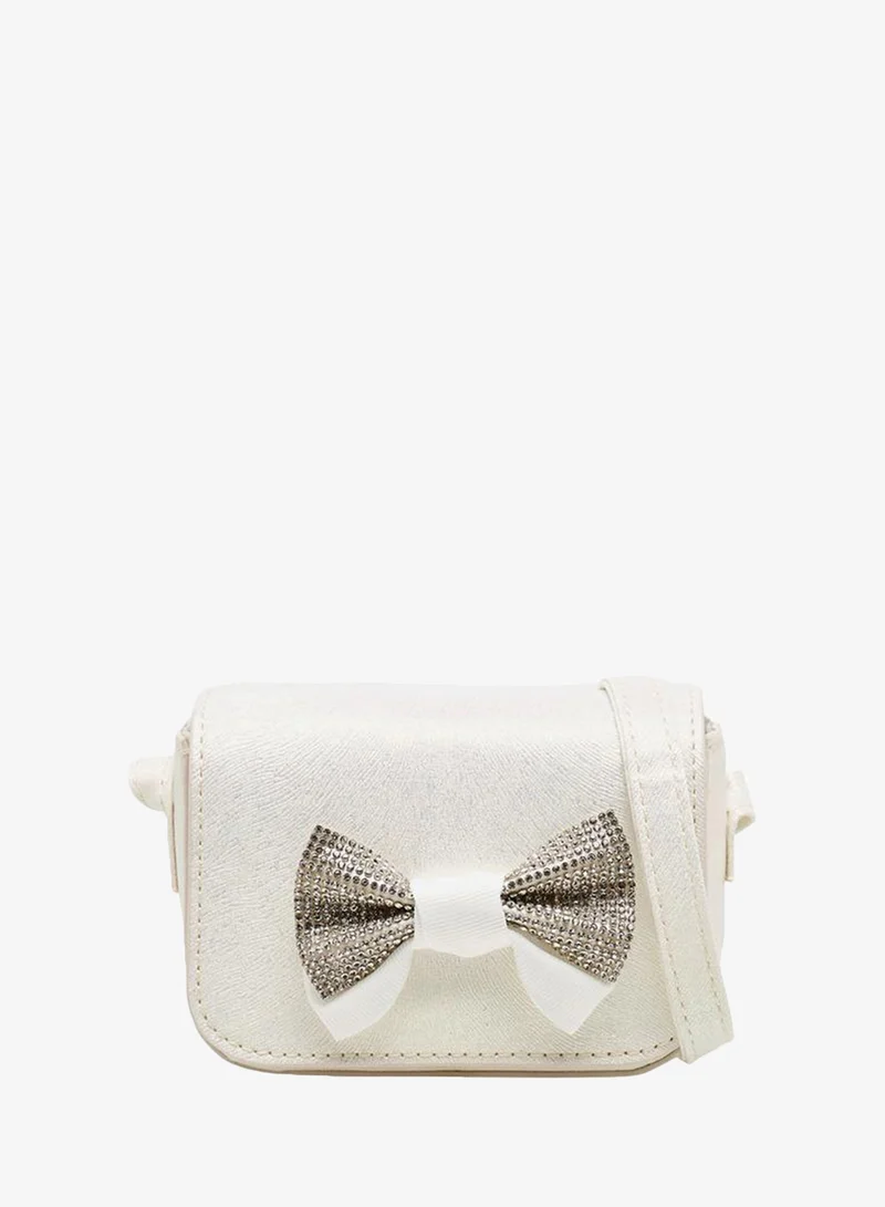 Flora Bella By Shoexpress Flora Bella Embellished Bow Crossbody Bag with Chain Strap Ramadan Collection