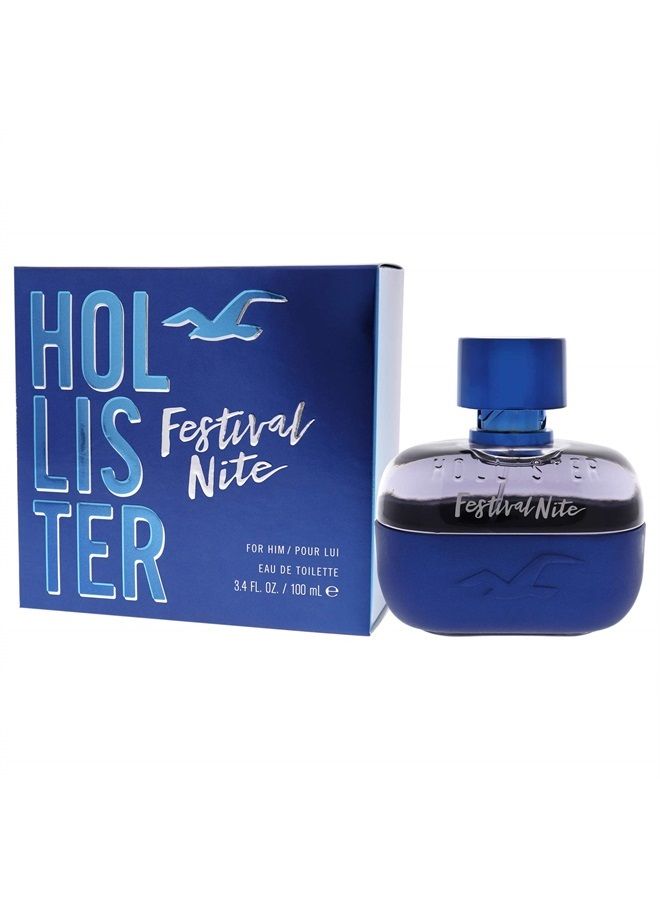 HOLLISTER بخاخ EDT للرجال فيستيفال نايت 3.4 أونصة - Image 2