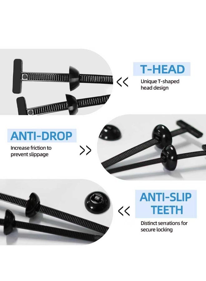 100Pcs Nylon Auto Zip Tie Buckles, Plastic Cable Fasteners for Car & Household Use - Image 4