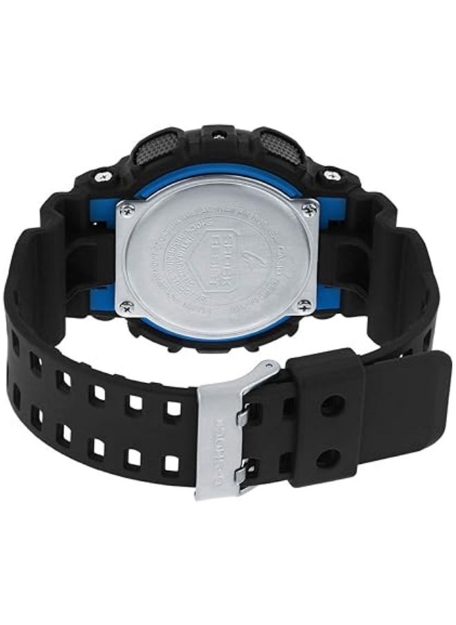 CASIO - G-Shock GA100-1A2 Analog-Digital Speed Indicator Black Dial Men's Watch - Image 1