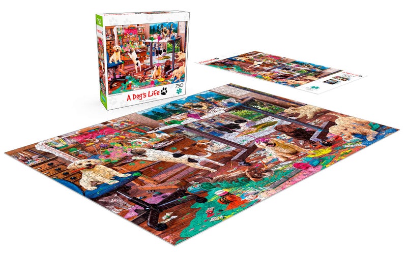 Buffalo Games - Steve Read - Painting Puppies - 750 Piece Jigsaw Puzzle for Adults -Challenging Puzzle Perfect for Game Nights - Finished Size is 24.00 x 18.00 - Image 4