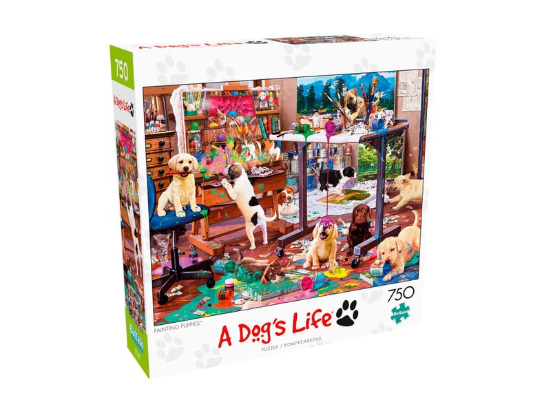 Buffalo Games - Steve Read - Painting Puppies - 750 Piece Jigsaw Puzzle for Adults -Challenging Puzzle Perfect for Game Nights - Finished Size is 24.00 x 18.00 - Image 3