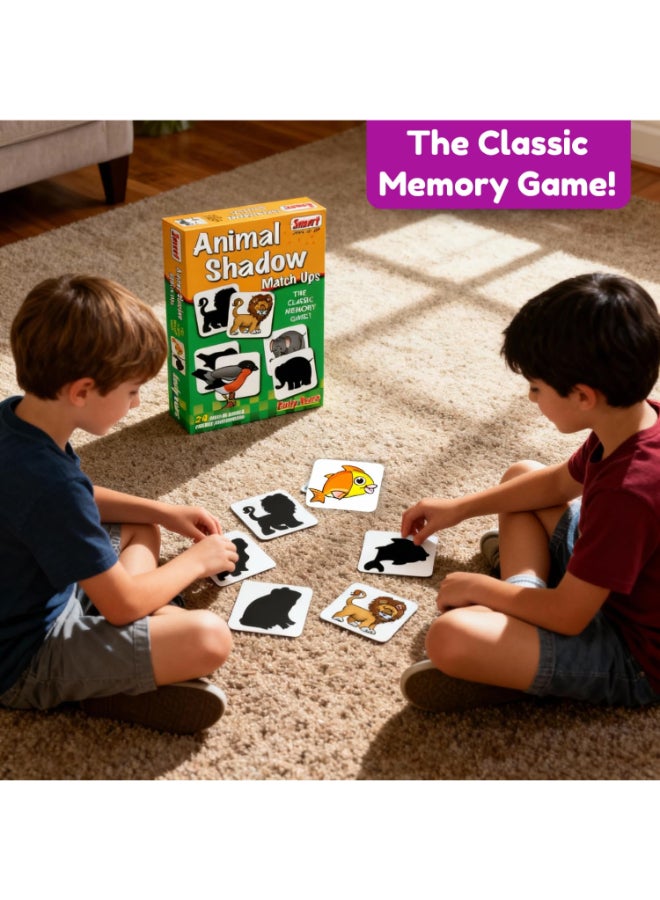 Creative's Smart Animal Shadow Match Ups Game for Kids - 24 Pairs of Animal Picture & Shadow Cards - Smart Memory Game for Early Learning - Gift for Boys & Girls - Fun Educational Games - Age 3 & Up - Image 4
