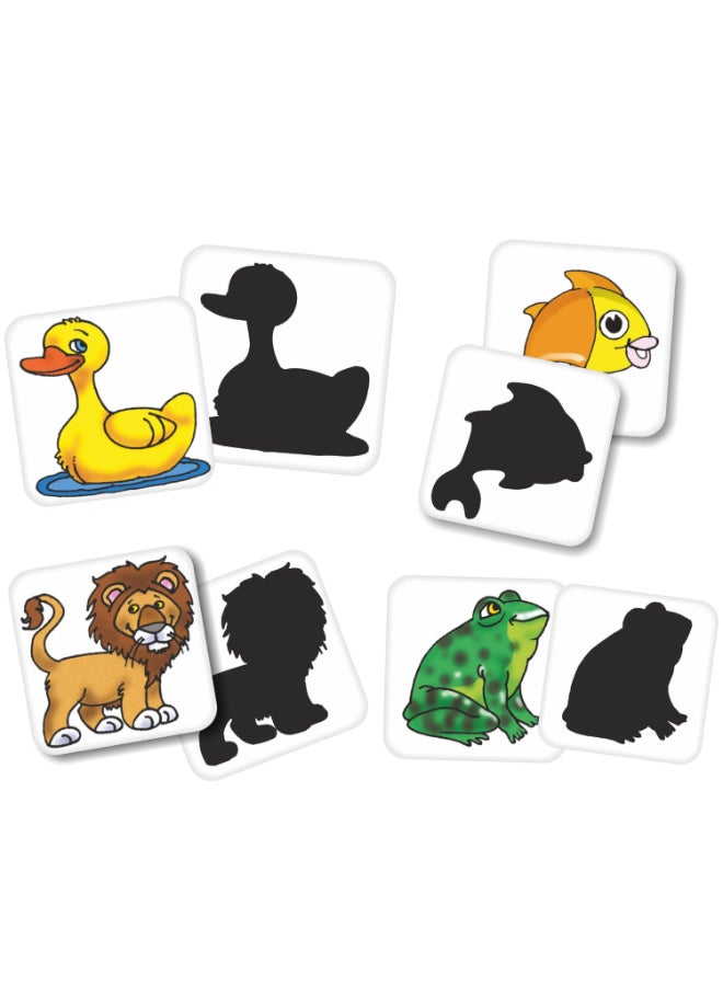 Creative's Smart Animal Shadow Match Ups Game for Kids - 24 Pairs of Animal Picture & Shadow Cards - Smart Memory Game for Early Learning - Gift for Boys & Girls - Fun Educational Games - Age 3 & Up - Image 2