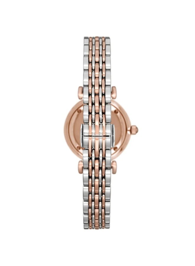 armani Emporio Armani Gianni T-Bar AR11223 Women’s Watch – Pink Dial Two-Tone Stainless Steel Elegant Fashion Watch - Image 3