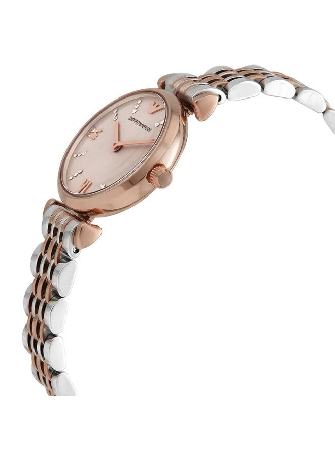 armani Emporio Armani Gianni T-Bar AR11223 Women’s Watch – Pink Dial Two-Tone Stainless Steel Elegant Fashion Watch - Image 5