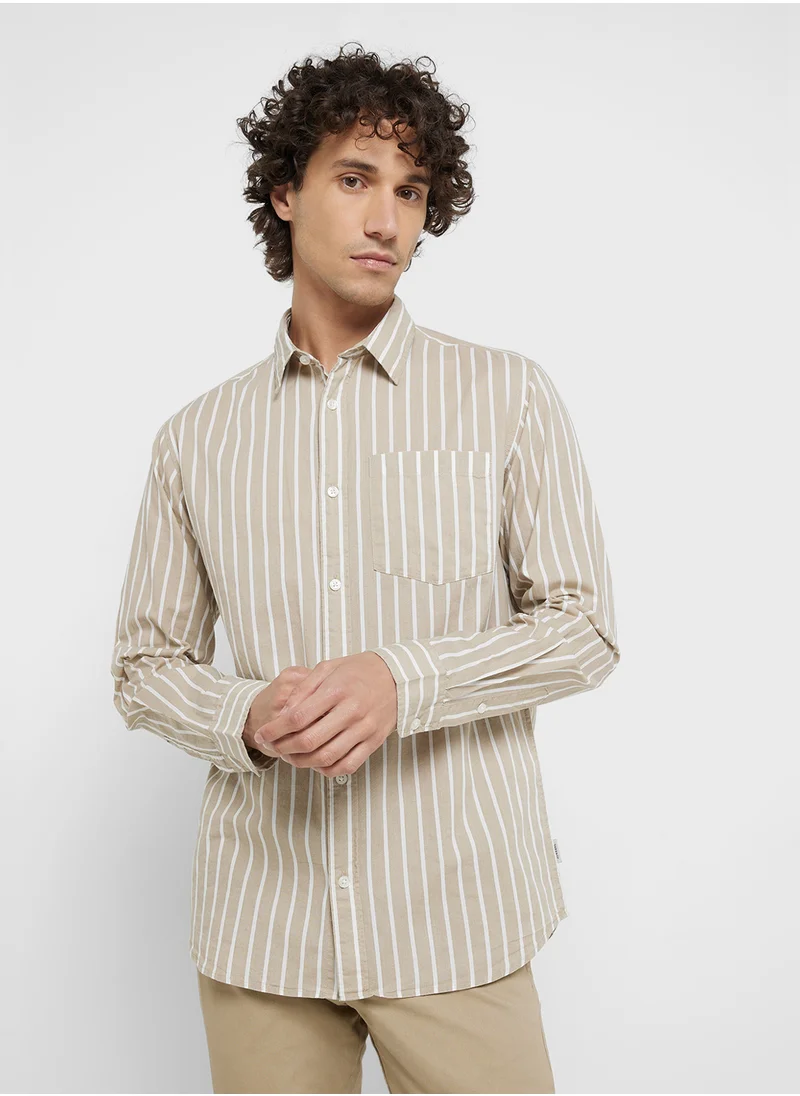 ج ج ريبل Jrebrow Stripe Regular Fit Shirt