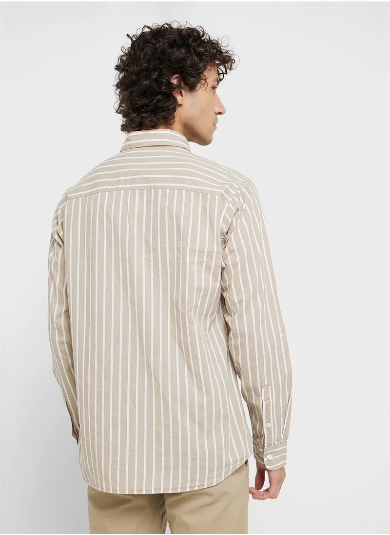 ج ج ريبل Jrebrow Stripe Regular Fit Shirt