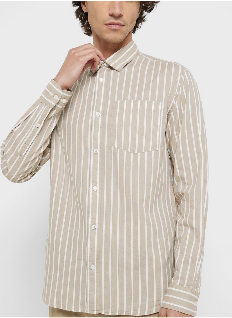 JJ Rebel Jrebrow Stripe Regular Fit Shirt  - Image 3