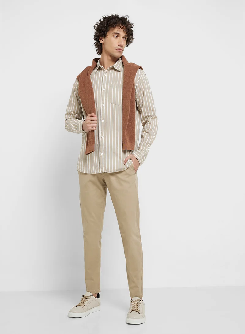JJ Rebel Jrebrow Stripe Regular Fit Shirt