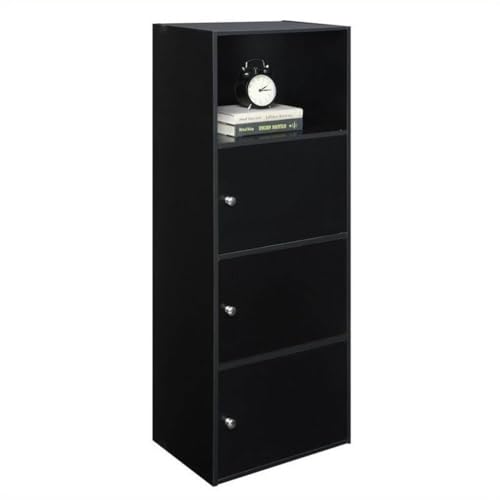 Convenience Concepts خزانة كونفينينس كونسيبتس إكسترا ستوراج ذات 3 أبواب بتشطيب خشب أسود