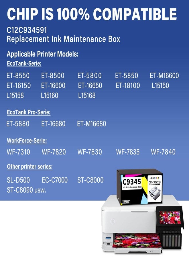 inkgens C9345 Ink Maintenance Box Tank for ET-8550 ET-16600 ET-5850 ET-5800 ET-16650 ET-8500 WF-7840 WF-7820 ET-5880 WF-7310 ST-C8000 ST-C8090 Printer (PXMB9/C12C934591) - Image 2