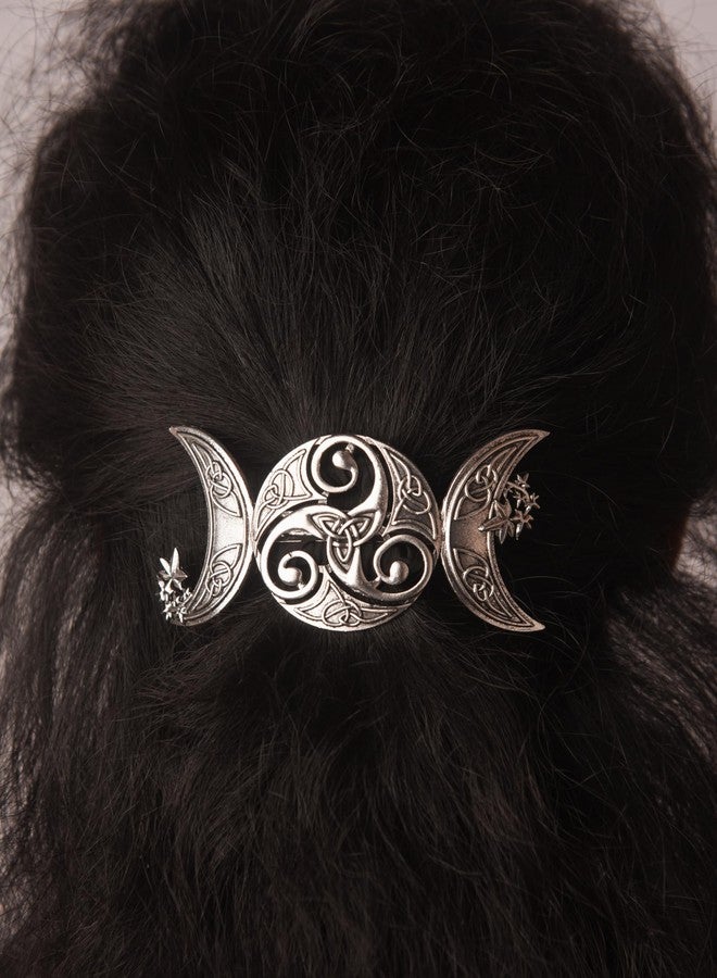 HAQUIL Triple Moon Celtic Knot Hair Clip Vintage Hollow Moon Hair Clip Barrette Jewelry for Women - Image 4