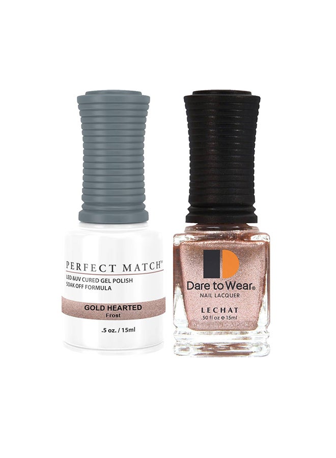 Lechat Soak Off Gel Nail Polish UV LED Gel Polish Gold Hearted PMS166