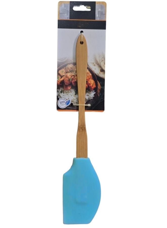 Happy Home Silicone Spatula with Wooden Handle, High Temperature Resistant and BPA Free, Rubber Spatula Heat Resistant up to 316°C for Cooking, Baking and Mixing - Multicolor - Image 1