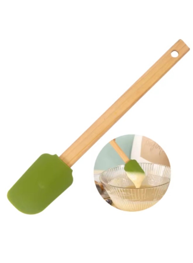 Happy Home Silicone Spatula with Wooden Handle, High Temperature Resistant and BPA Free, Rubber Spatula Heat Resistant up to 316°C for Cooking, Baking and Mixing - Multicolor - Image 4