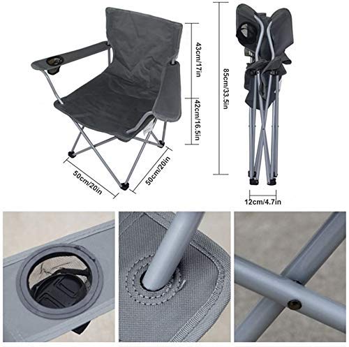 Mokshith Outdoor Ultralight Portable Folding Chairs with Carry Bag Heavy Duty 264lbs Capacity Camping Foldable Backpacking Chair for Fishing Picnic Hiking Beach Party - Image 3