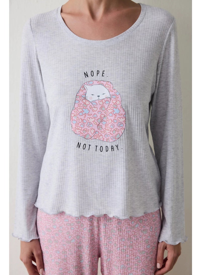 Penti Not Today Floral Pajama Top - Image 3