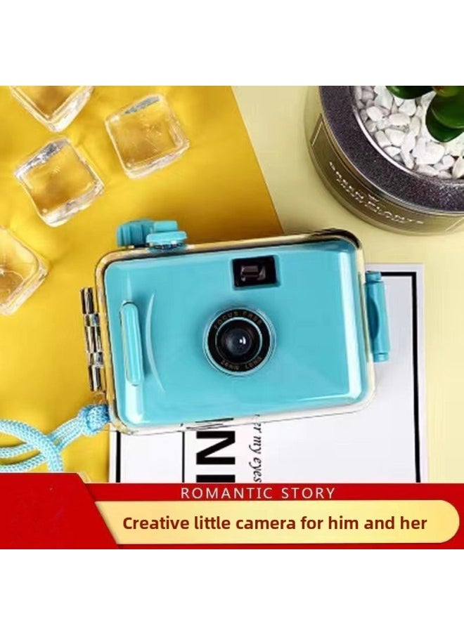 Generic Melody Yugui Dog Coolomi Non-Polaroid Camera Student Cheap Fool Disposable Film Cute-Body Color:Perspective Green Camera +8 Color Film + Waterproof Shell  - Image 1